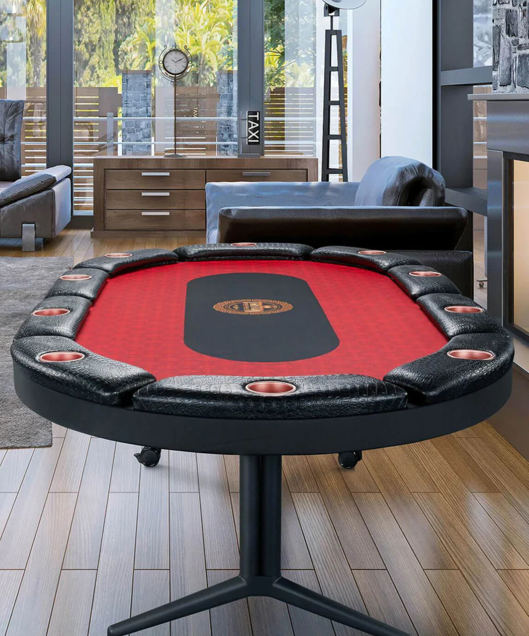 Premium Folding Poker Table - 10 PLAYERS